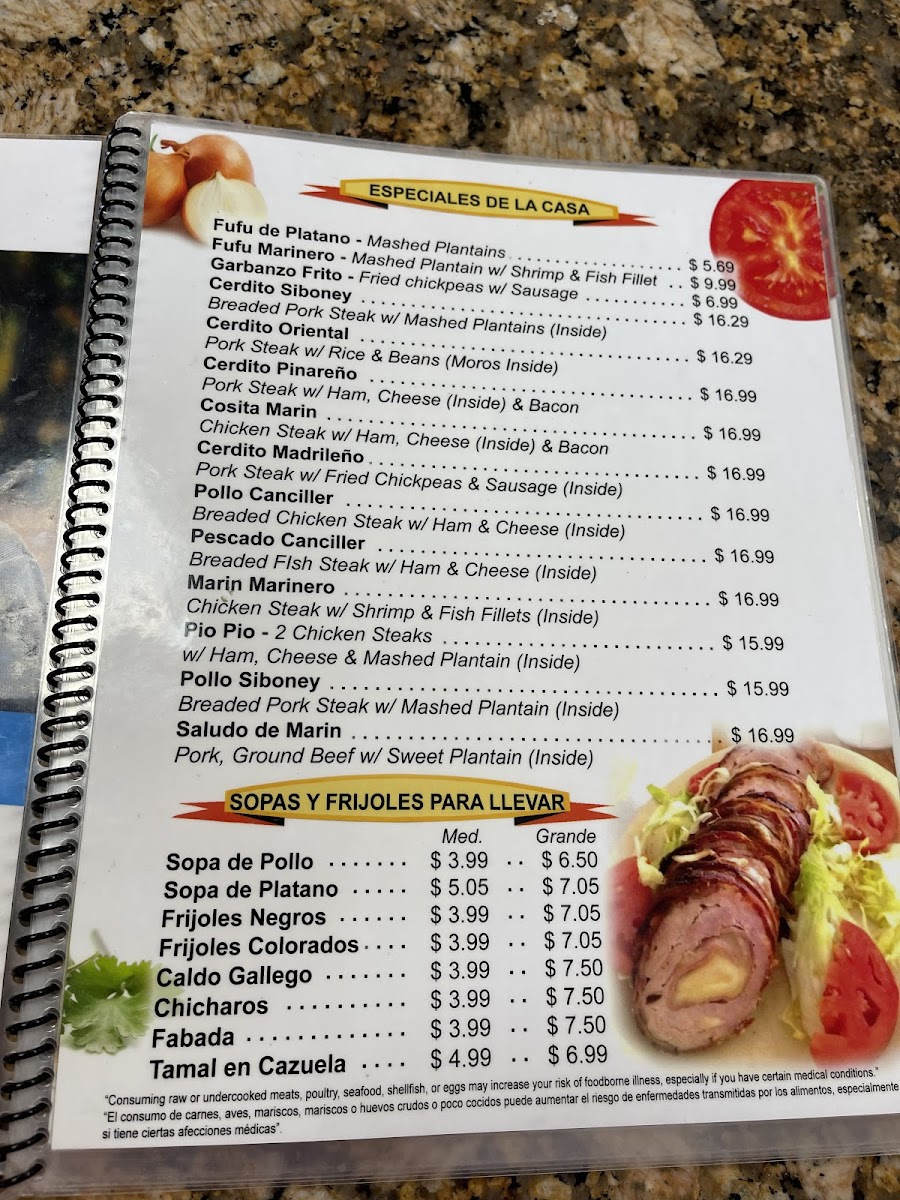 Menu Casa Marin Restaurant-1