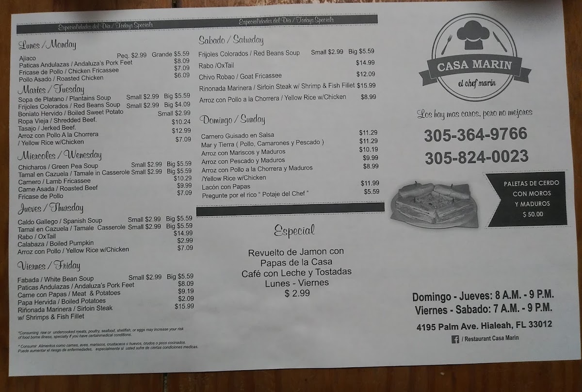 Menu Casa Marin Restaurant-7